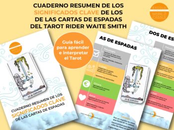 Cuaderno resumen significados Tarot palo de Espadas Rider Waite Smith