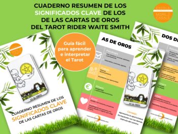 Cuaderno resumen significados Tarot palo de Oros Rider Waite Smith