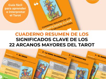 Cuaderno resumen significados clave 22 Arcanos Mayores del Tarot