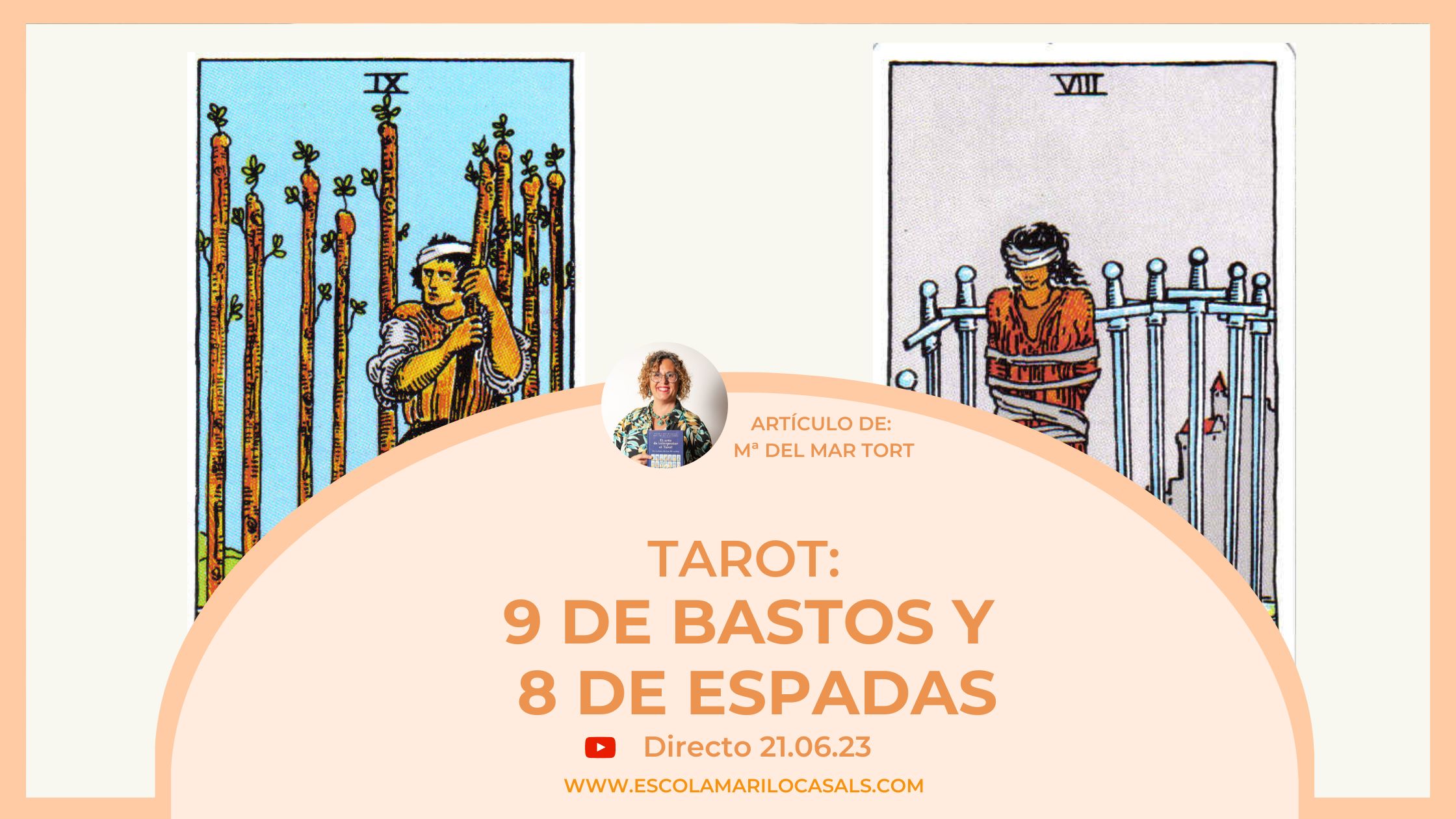 9 DE BASTOS Y 8 DE ESPADAS