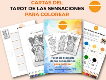 Cartas del Tarot de las Sensaciones para colorear + hojas de notas para cada carta