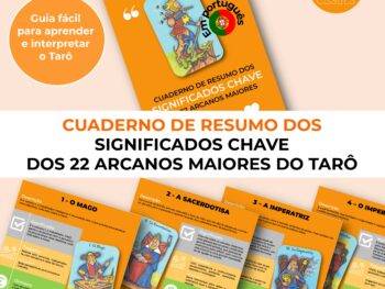 Caderno resumo dos significados chave dos 22 Arcanos Maiores do Tarot